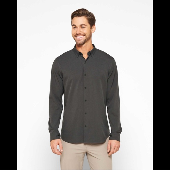 01.Algo Other - 01.Algo Commuter Long Sleeve Performance Dress Shirt Large Stretch Comfortable